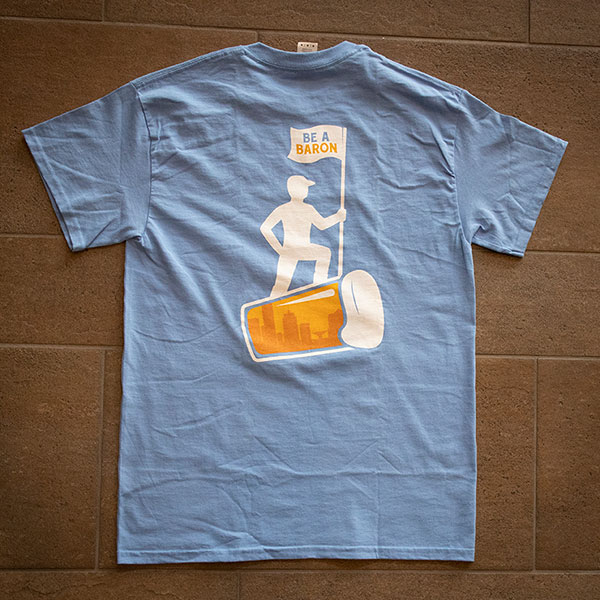Blue Baron Tee - New Barons Brewing Coop