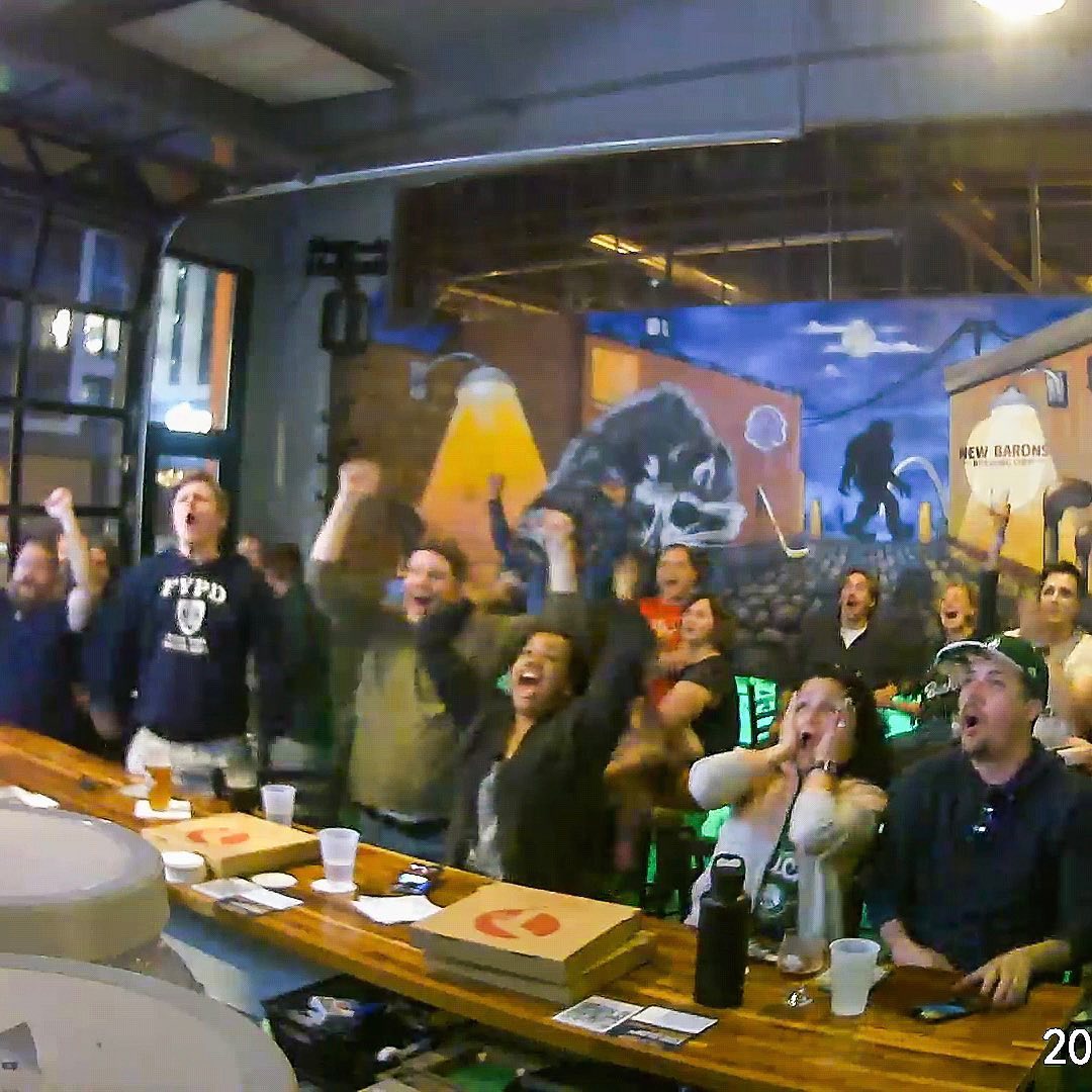 #scenesfromsecurity🎥 The exact moment the Bucks pulled off their W in Game 5🦌 Let's make the taproom look like this for Game 6 tonight at 6:30!🏀 Play Bucks Bingo during the game to win free beer! @totsonthestreet will be here from 4-8. Feeling pizza? Get a pizza delivered from @transfermke for a BOGO beer!🍕 The taproom is open today at 3 so come snag your seat before tip off!🍻